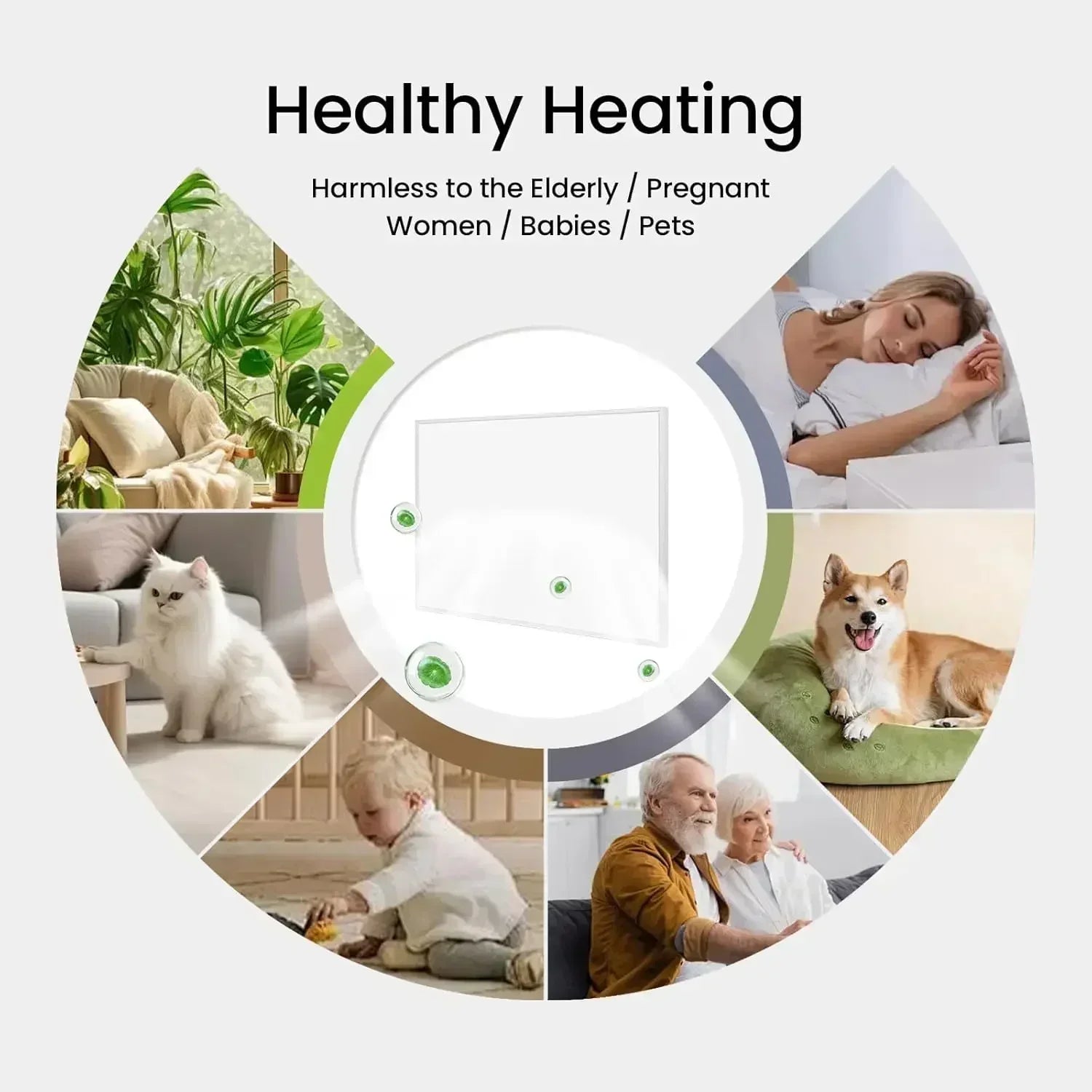 Infrared Heater 600 Watt Infrared Heaters for Indoor Use New Electric Space Heater Reach Operating Temperature 248℉ in 3 Minute