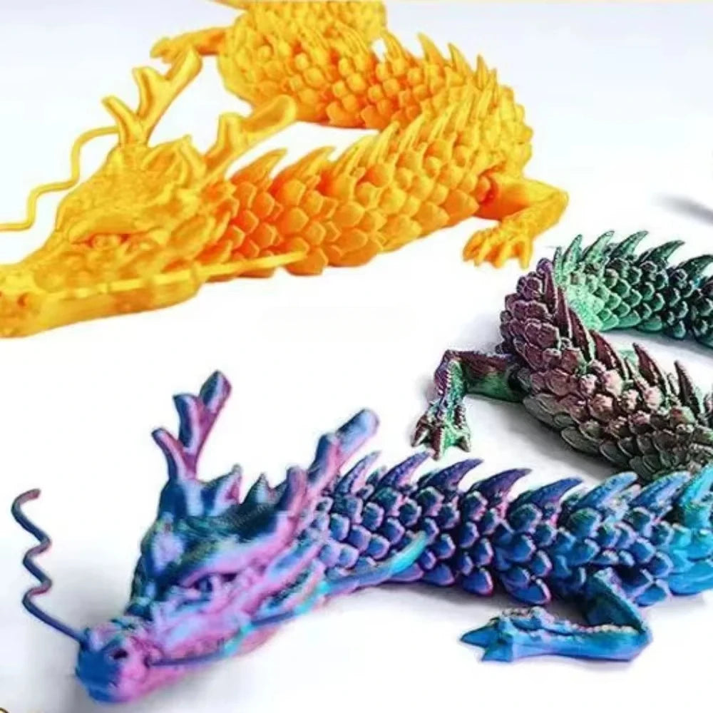 22/30/45cm New Luminous 3D Printed Dragon Glow in The Dark Flying Dragon Rotatable Articulated Wing Dragons Home Ornaments