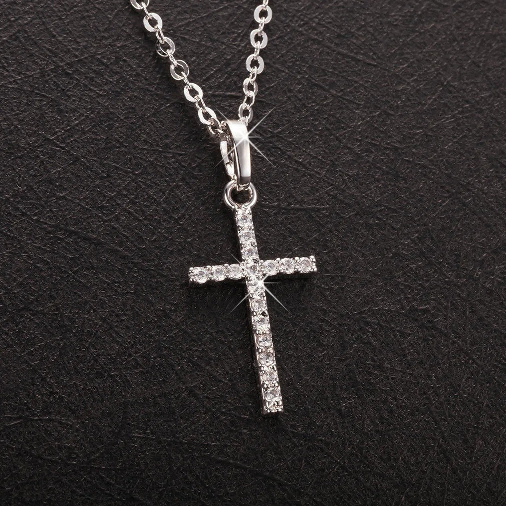 Summer Black Rhinestone Cross Jesus Pendant Choker Necklace for Women Punk Vintage Double Layers Chain 2025 Neck Boho Jewelry