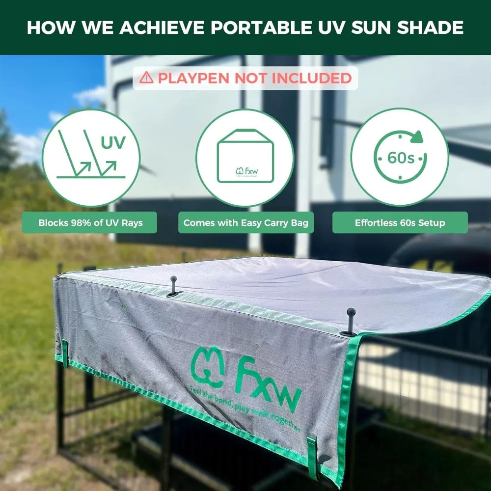Sun Shade Specialized for Dog Playpen (Not Suitable for Other Brands),