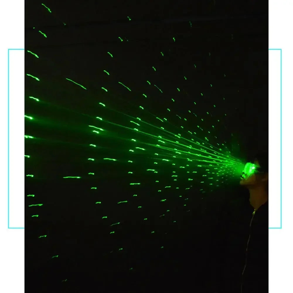 LED Green Laser Glasses - Ideal for Carnival Parties and Cosplay