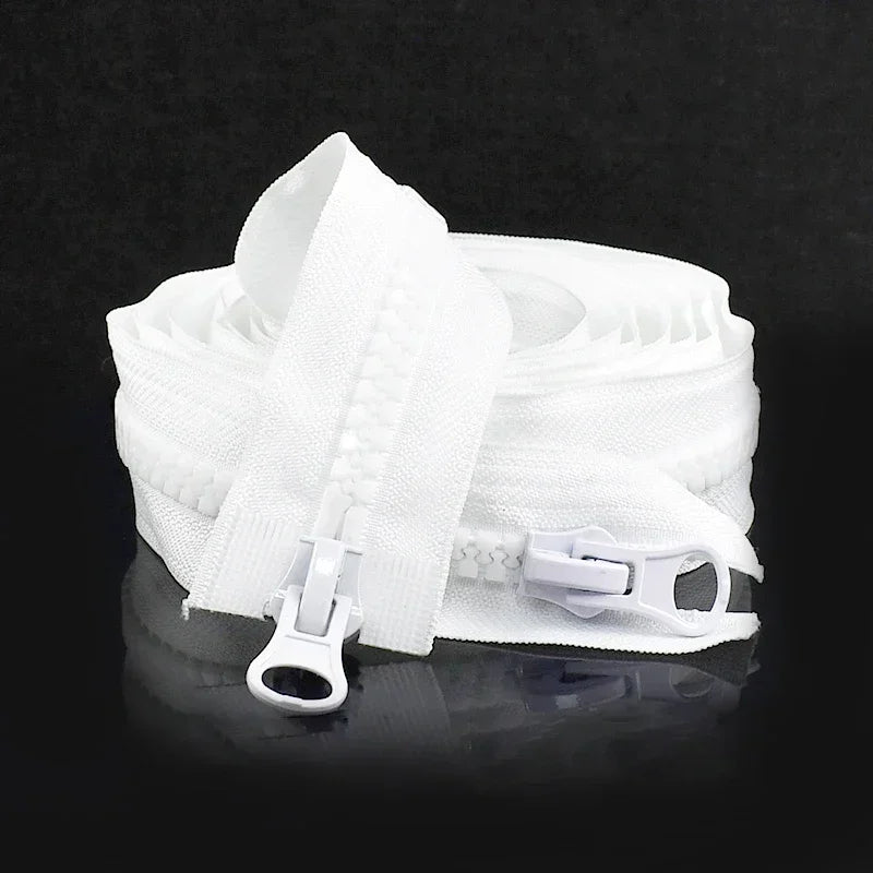 1Pc 5# 8# Sewing Resin Zipper 60-300cm Single/Double Zippers Sliders Long Zip Coat Tent Zips Repair Kit Bag Clothes Accessories