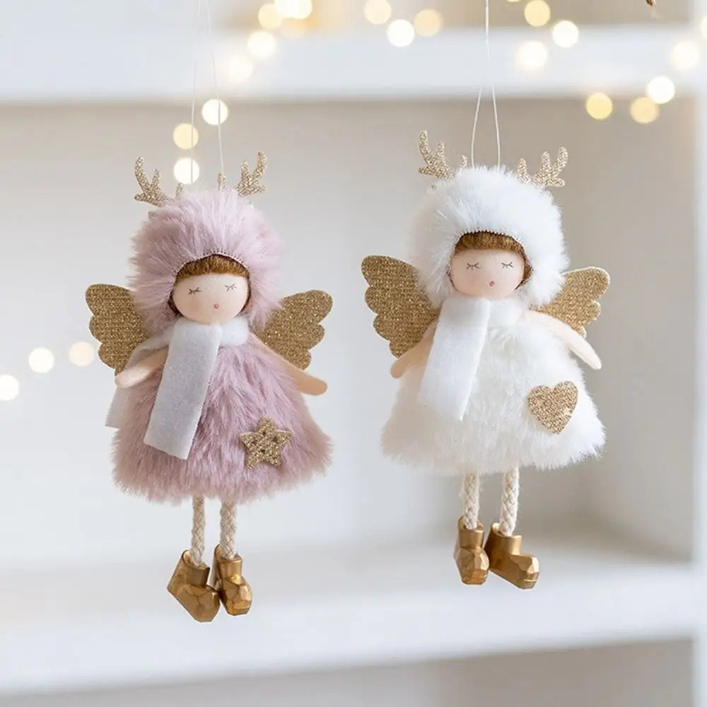 Angel Girl Christmas Angel Doll Drop Ornaments Hanging Pendant Plush Toy Pendant Old Man Snowman Party Gift Xmas Tree Pendant