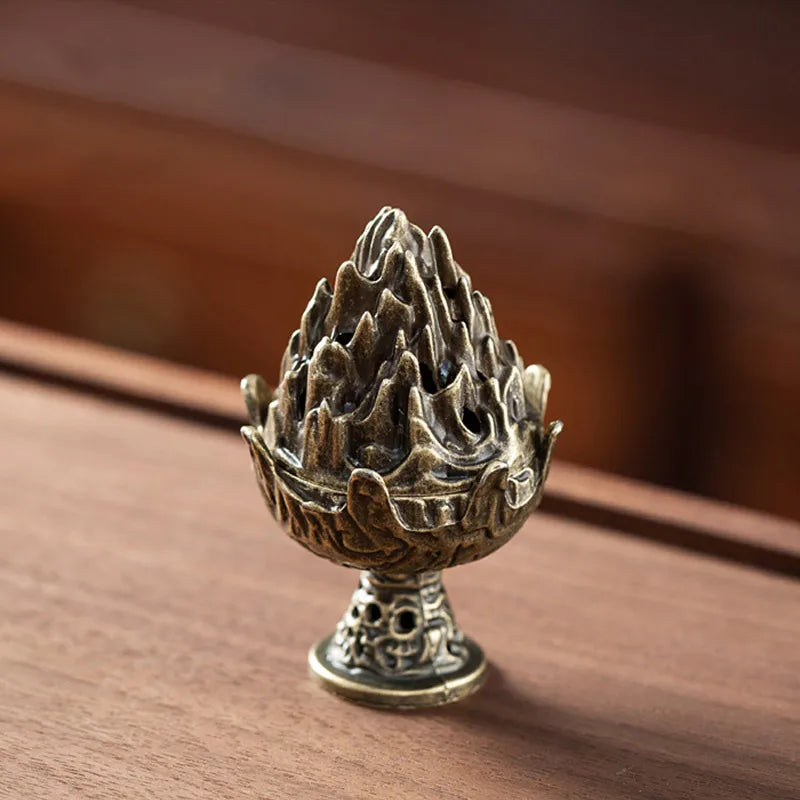 1PC Pure Natural Small Plate Fragrant Mini Incense Tablets Alloy Incense Burner Goose Pear Tent Fragrance Disk Incense Household