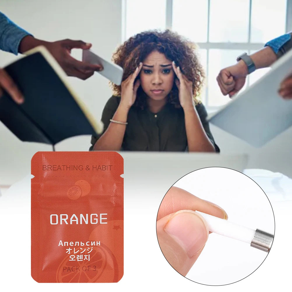 Aromatherapy Cotton Core Quit Smoking Fruit Flavors Decompression Cotton Filter or Stress Anxiety Necklace Breathing Tool