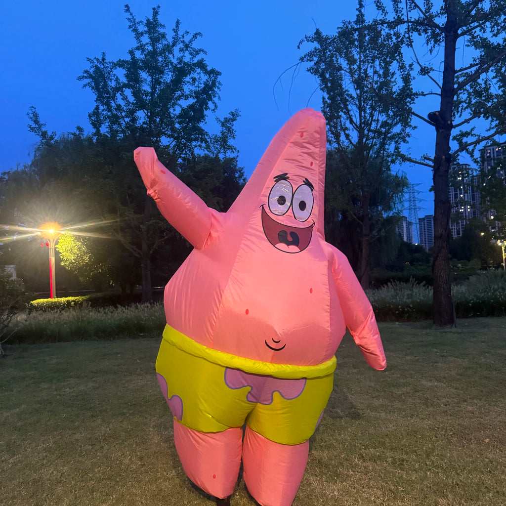 Adult SpongeBob SquarePants Inflatable Patrick Star Cosplay Costumes Halloween Christmas Theme Party Funny Cartoon Cute Costumes