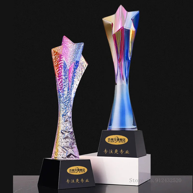 Crystal Trophy, Custom-made, annual meeting Award, Souvenirs, Home Decoration Collection, Creative, New Color