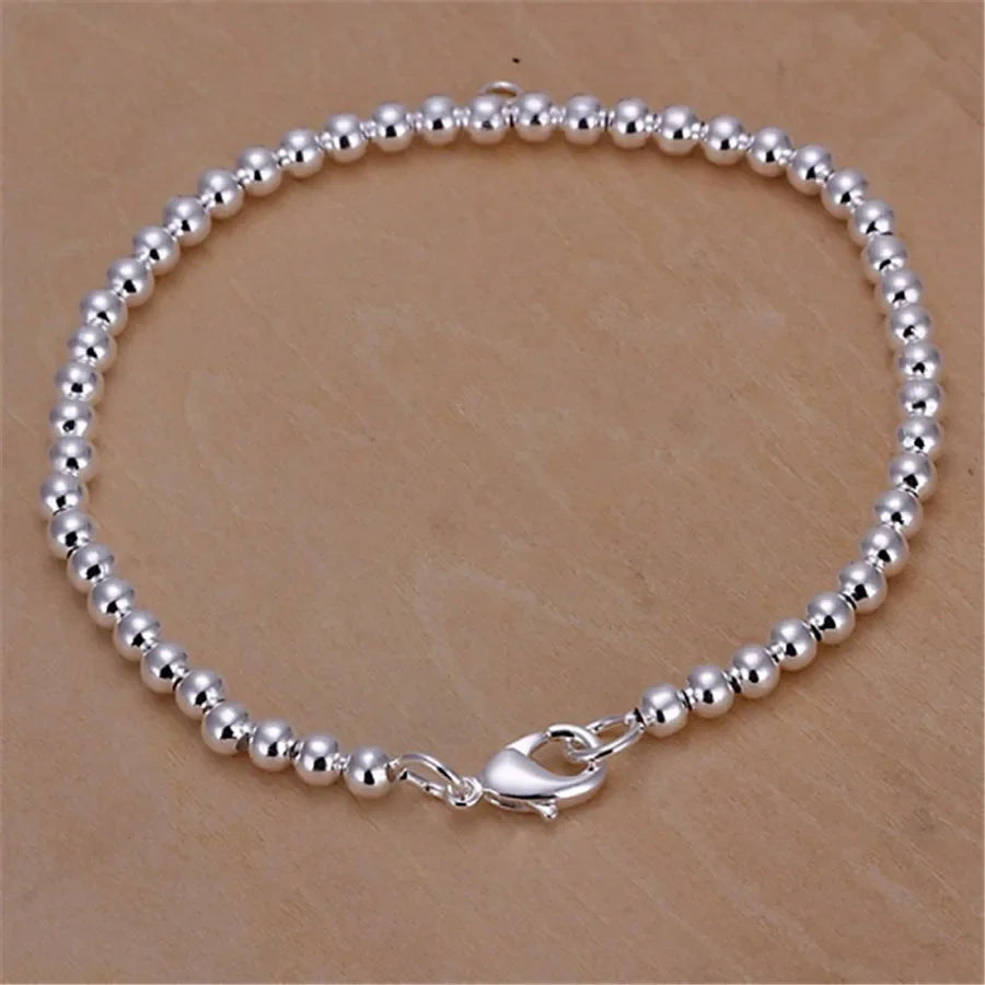 925 Sterling Silver Chain Exquisite Twisted Bracelet Fashion Charm Chain Women Men Solid Wedding Cute Simple Models Jewelry