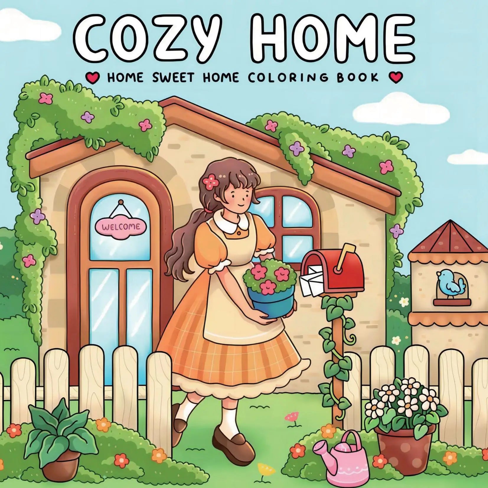 Garden Fun Coloring Book: Explore a beautiful garden. Enjoy charming drawings of adorable characters, the perfect way to relax.