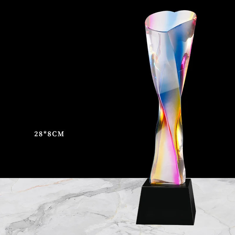 Crystal Trophy, Custom-made, annual meeting Award, Souvenirs, Home Decoration Collection, Creative, New Color