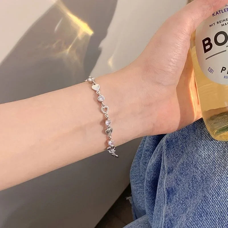 925 Sterling Silver Bracelet Partial Pearls Knots Bracelet for Women Simple Fashion Jewelry Girl Birthday Gift Dropshipping