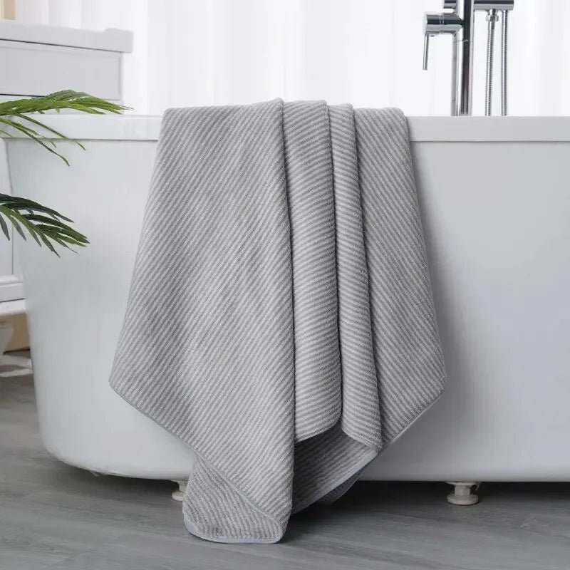 Striped Pattern Towel Set Soft Hand Towel Bath Towel Quick Drying Absorbent Towels For Bathroom