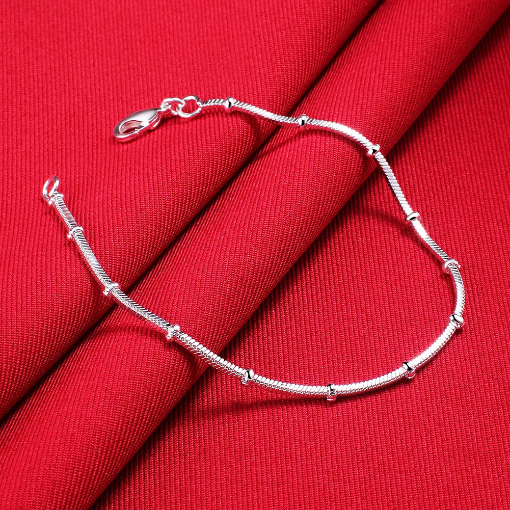 Fashion charm 925 Sterling Silver Bracelet for man woman Twisted rope chain fine jewelry Wedding party Christmas gift