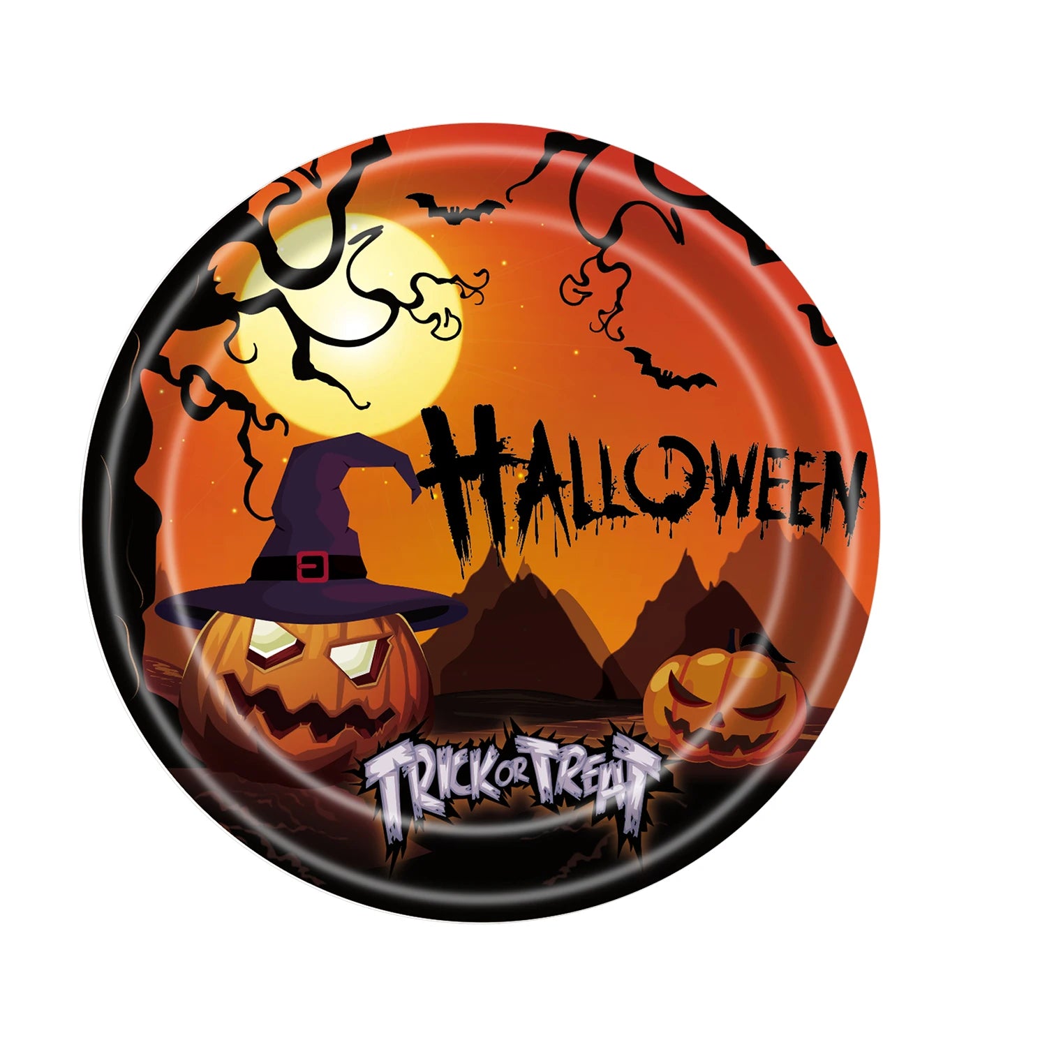 Halloween Ghost Shape Disposable Tableware Paper Plates Cups Halloween Happy Birthday Party Decoration For Home