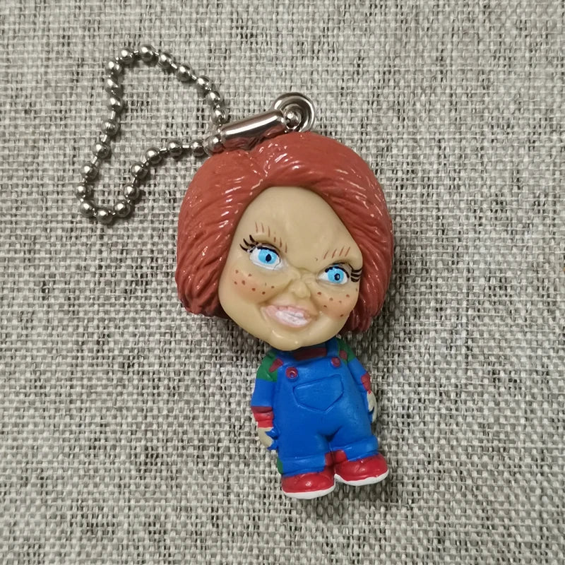 Original Chucky Anime Cartoon Horror Bride Figure Keychain Pendant Limite Collect Movie Film Model Toy Halloween Gift for Adult