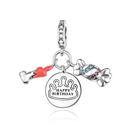 Original 925 Sterling Silver Charms Bag Earphone Magic Cube Watch Games Console Bead Pendant Fit Bracelet Necklace Jewelry