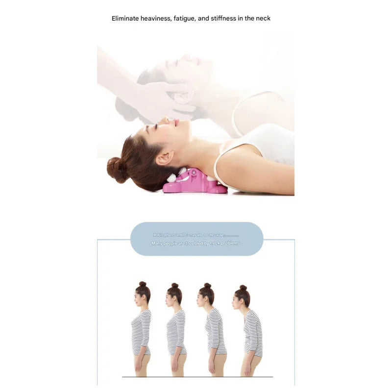 Manual Cervical Spine Brace Soothing Device Neck Massager Simulation Shiatsu Silicone Cervical Spine Correction Care Massager