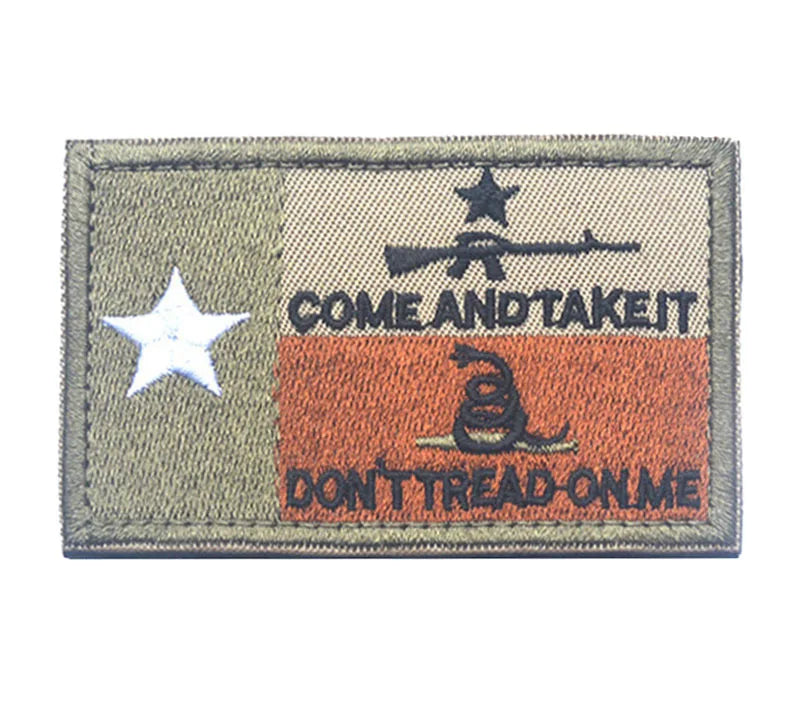 State of Texas Flag Full Embroidery Patches PVC Rubber Appliques TX Lone Star Tactical Decoration Badges For Clothing Backpack