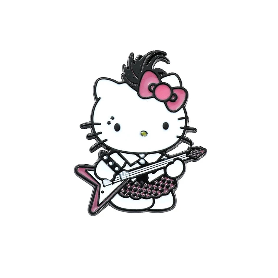 Sanrio Hello Kitty Lapel Pins For Backpacks Brooches Enamel Pin Anime Gift Kawaii Hellokitty Y2K Fashion Jewelry Accessories