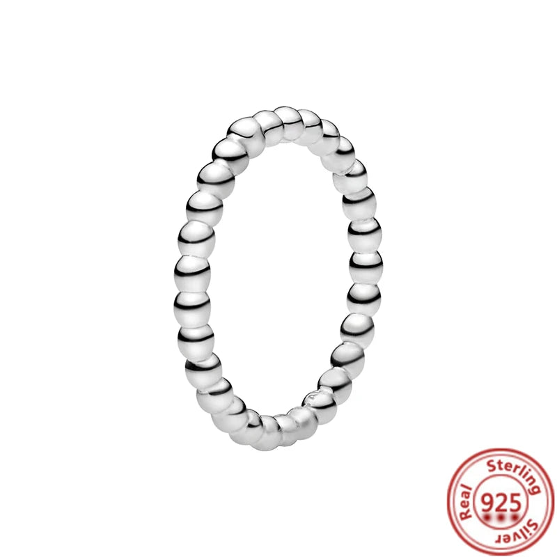 NEW 925 Sterling Silver Rings Sparkling Original Design Women Heart Daisy Flower Wishbone Ring Jewelry Engagement Female Gift