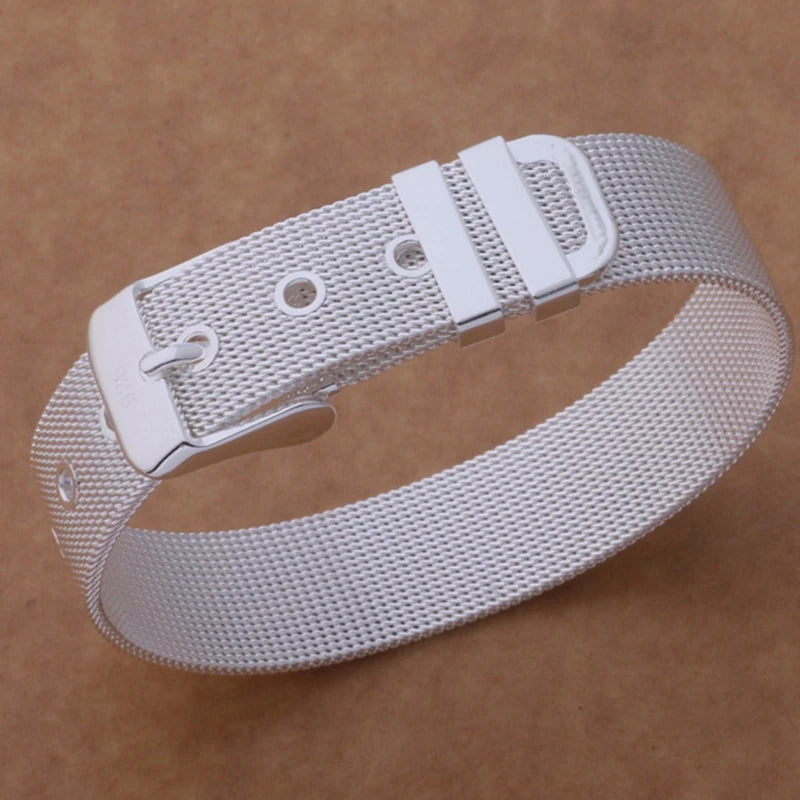 925 Sterling Silver Bracelet watchband High Quality Romance Chain For Women Fashion Engagement Party Wedding Jewelry Gift