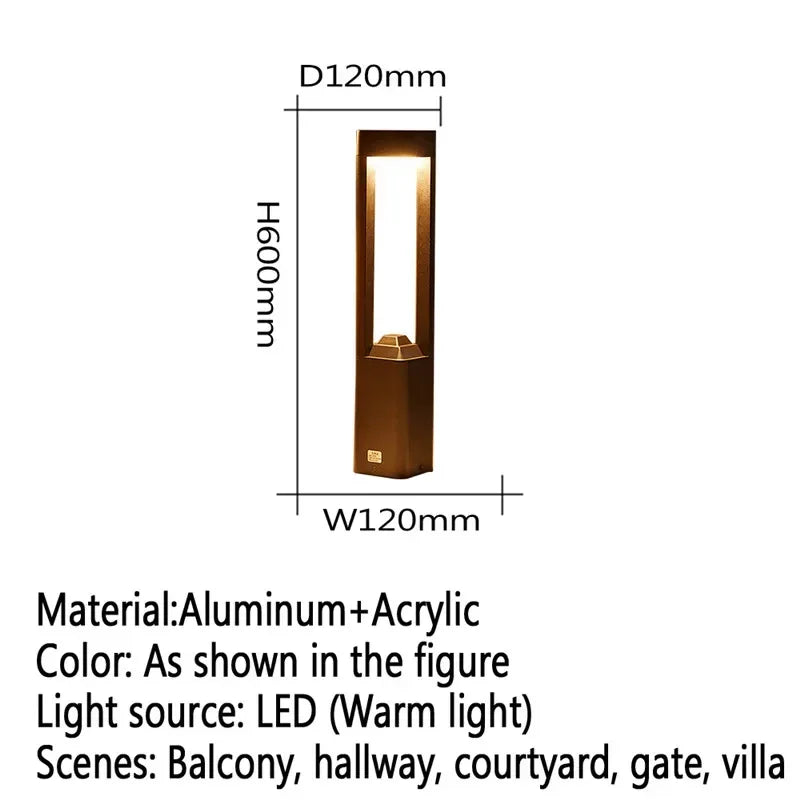 GISELLE Contemporary Outdoor Lawn Lamp LED Electric Waterproof Villa Garden Courtyard District Residential Quarters Lawn Lamp ﻿