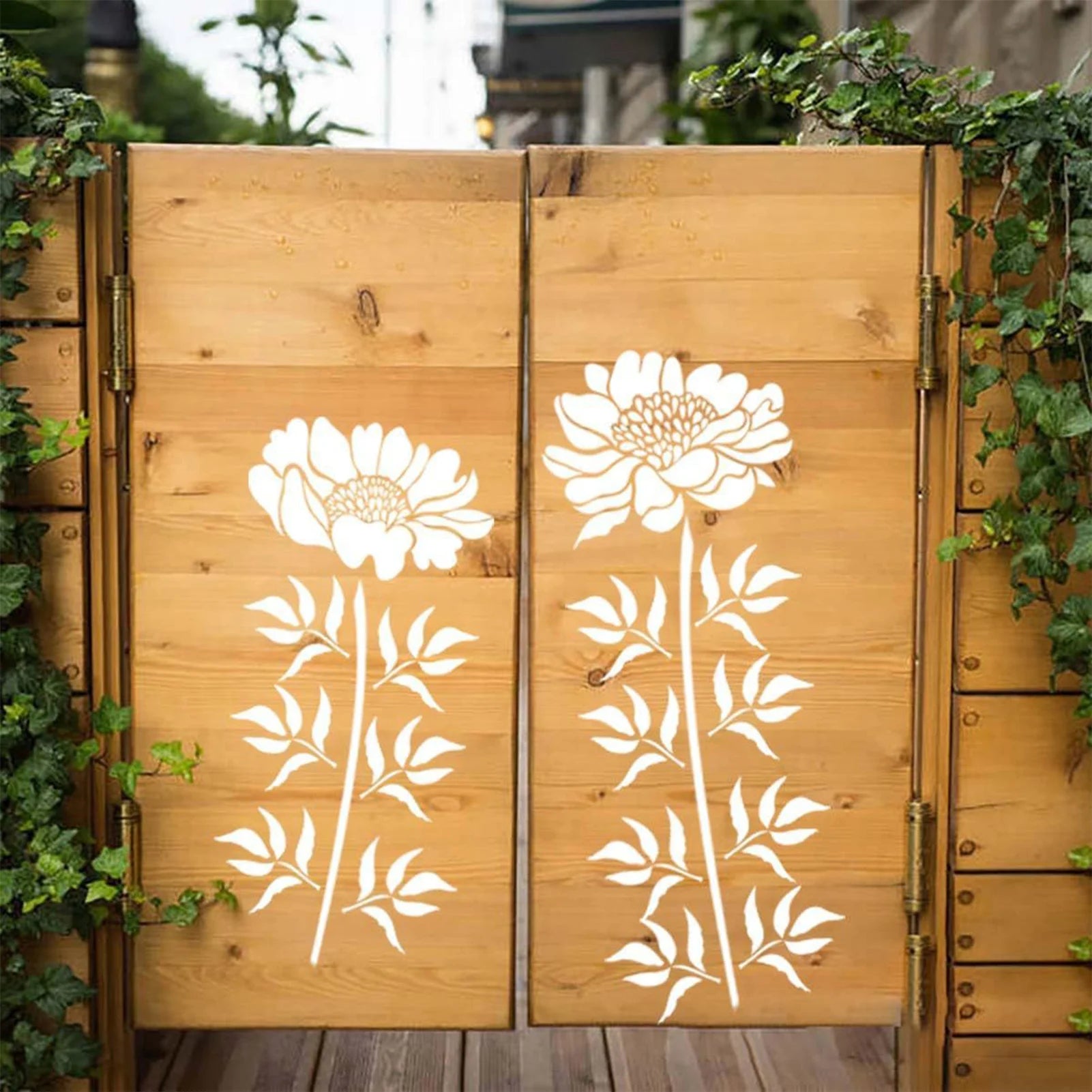 Garden Fence Large Flower Template Diy Handicraft Painting Template Inkjet Painting Template Wooden Wall Canvas Drawing Card
