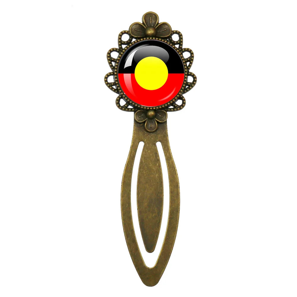 Australian Aboriginal Flag National Emblem Dangle Glass 25mm Key Chain Fashion  Key Chains Glass Cabochon Lady  Key Chains Jewel