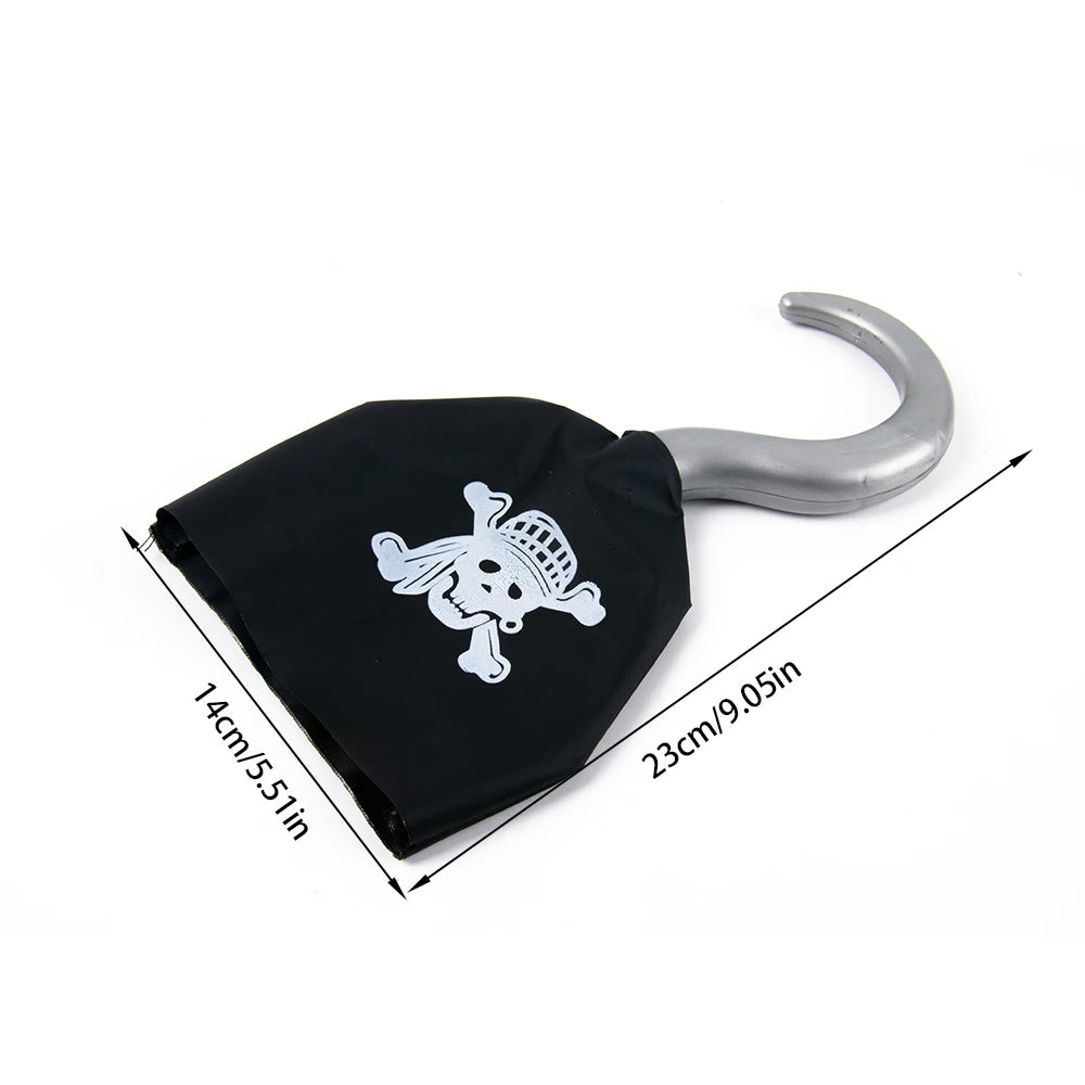 Children Pirate Captain Cosplay Costume Props Pirate Eye Patch Hook Coins Telescope Kids Favors Gift Toy Pirate Party Halloween