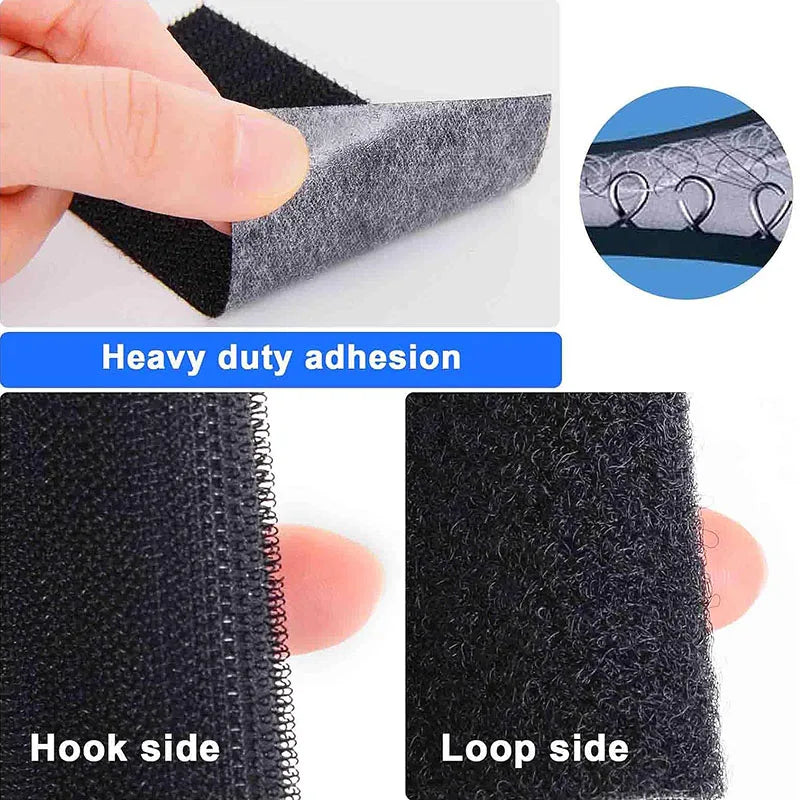 1M Extra Strong Self Adhesive Hook and Loop Fastener Tape Nylon Sticker Self Adhesive Strips DIY Craft 16/20/25/30/35/50mm