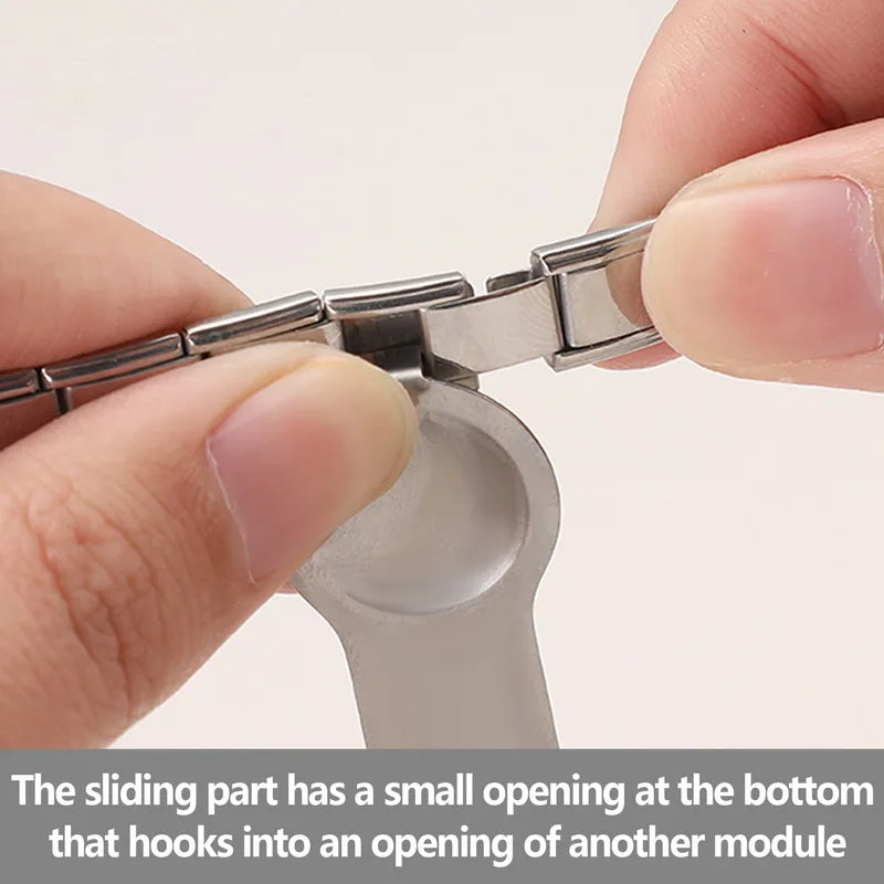 New Women's Men's Jewelry DIY 9MM Width Italian Elastic Charm Bracelet Solid Color Stainless Steel Fashion Bangle