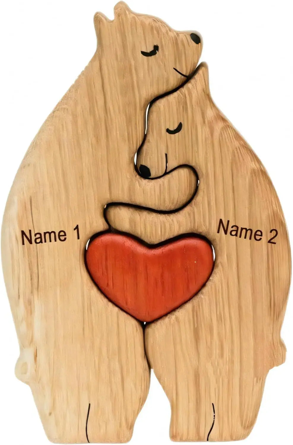 Custom Name Wooden Bear Home Art Puzzle Personalized Birthday Gift Art Puzzle Home Decor Christmas Thanksgiving Mom Home Gifts