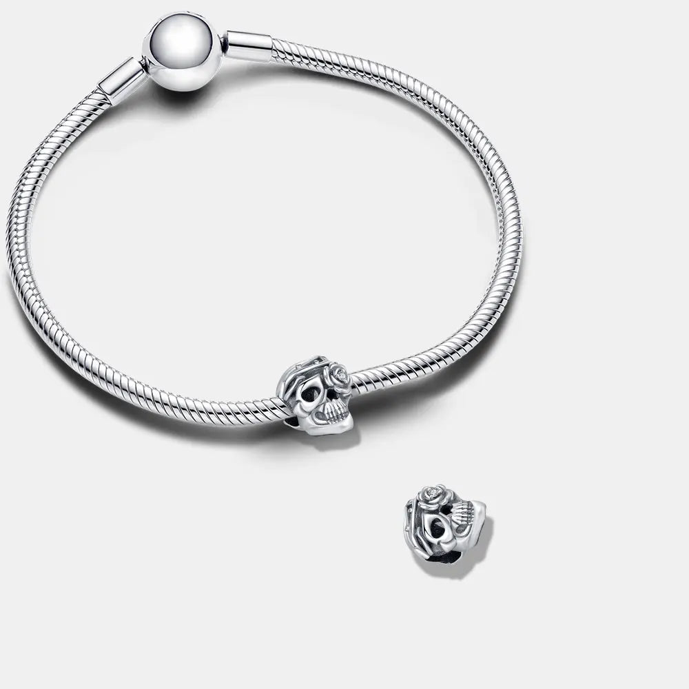 925 Sterling Silver Halloween Charm Ghost Pumpkin Charms Jewelry Making For Women Men DIY Bracelet Halloween Party Jewelry Gift