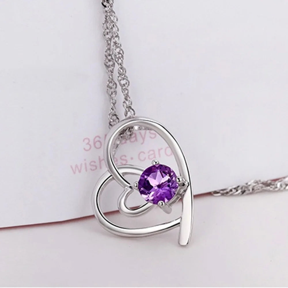 New 925 Sterling Silver Necklace For Women Round Pendent Sparkling Pave CZ Necklace Fashion Anniversary Birthday Jewelry Gifts