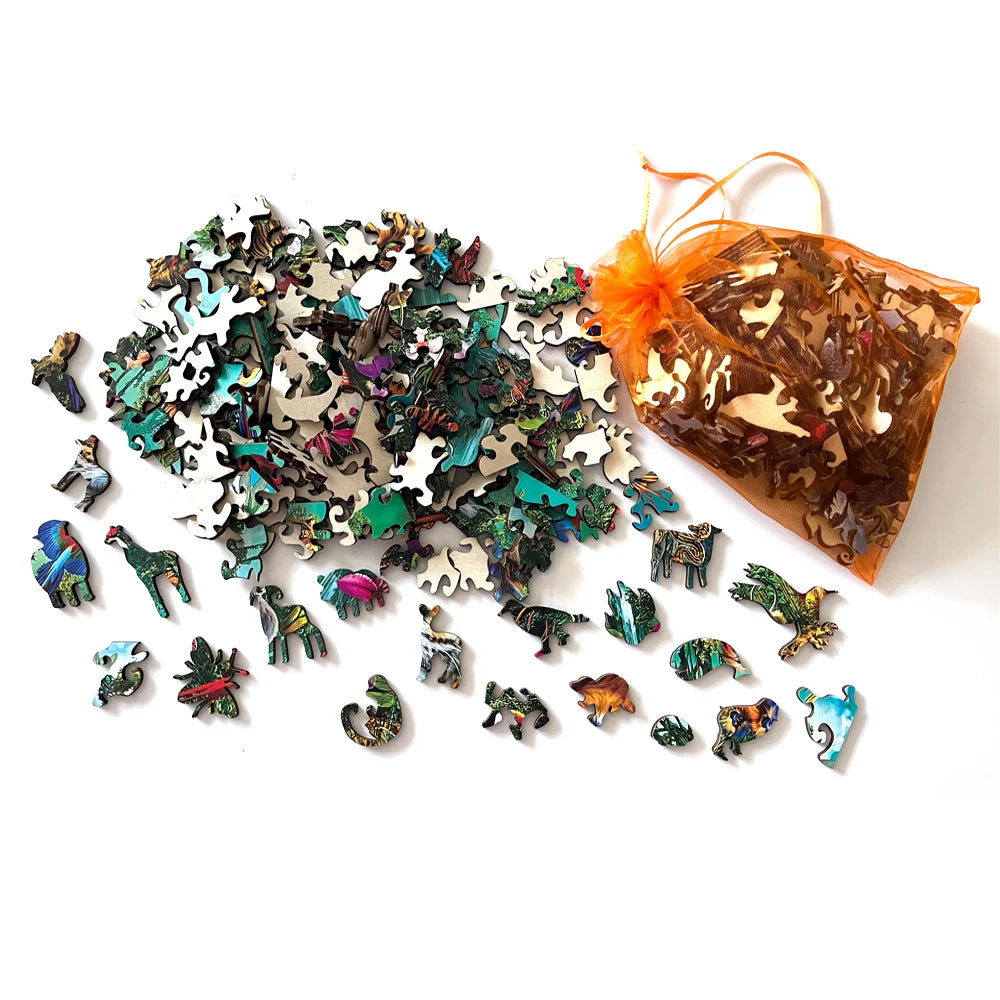 Castle Wooden Puzzle Romantic Fantasy World Handmade Exploration Fun Art World Puzzle Gift Surprise Children's Puzzle Toys