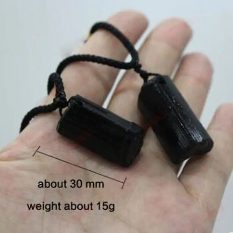 Healing for Raw Gemstone Pendant Necklace Natural Crystal Black Tourmaline Stone Necklace Jewelry Decor Gift for Girls B