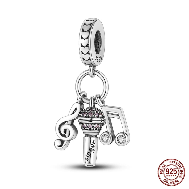 Fit Qikaola 925 Original Bracelet Fashion Bee Astronaut Eiffel Tower 925 Silver Charms Beads Fine DIY Birthday Jewelry For Women