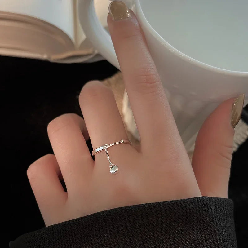 Romantic Lovely White Bowknot Rings Female Girls Exquisite Jewelry Ring with Shiny Bow Tie Zircon for Party Dating Lovers Gifts