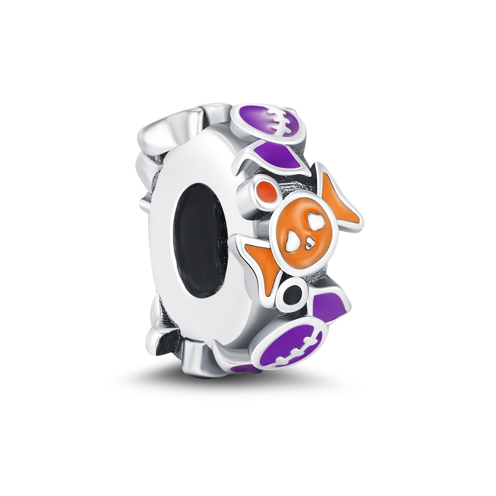 925 Sterling Silver Halloween Charm Ghost Pumpkin Charms Jewelry Making For Women Men DIY Bracelet Halloween Party Jewelry Gift