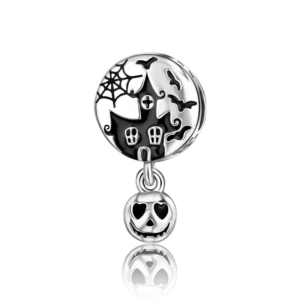 Skull Demon pumpkin Head Ghost Halloween pendant Jewelry Beads for s925 Original Bracelet Plata De Ley 925 boutique charms gift