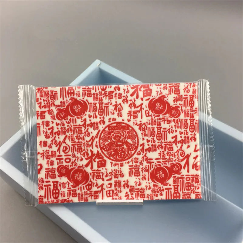 100Pcs DIY Handmade Nougat Candy Packaging Oil Paper Milk  Taffy Wrapper New Year Xmas Party Decor