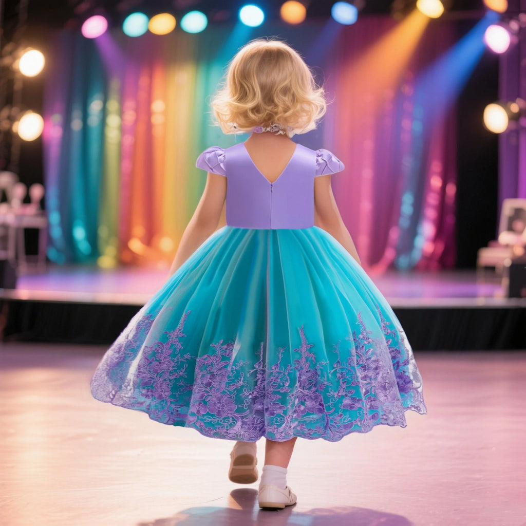 Summer Mermaid Dress Girls Kids Cosplay Dresses Princess Costume Perform Clothes Birthday Party Halloween Clothing