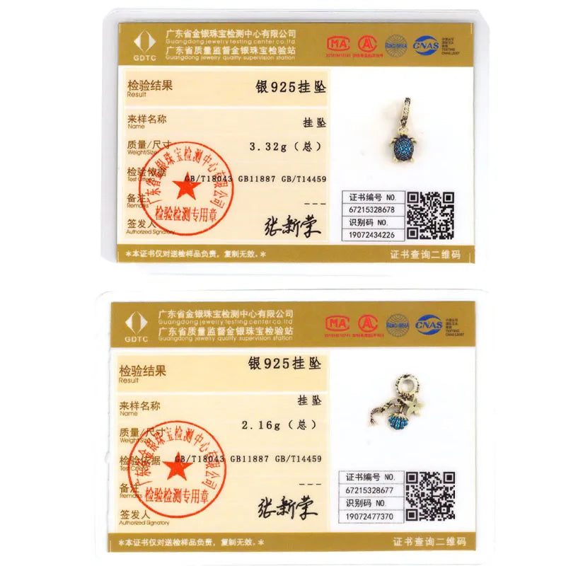 New Silver Plated Charms Beads Turtle Starfish Shell Sea Blue Summer Beads Fit Original Charms DIY Woman Jewelry Gift