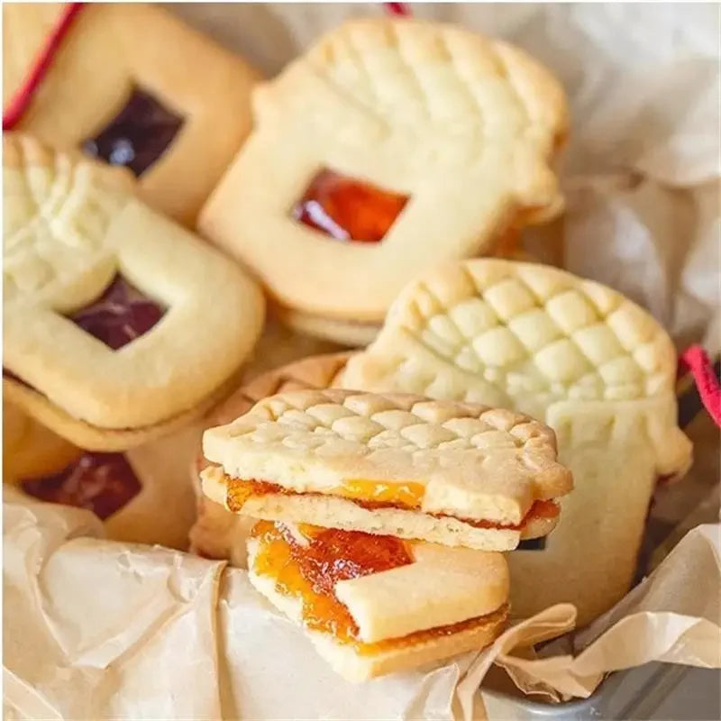 1PC Jam sandwich biscuit cutting machine Soft Candy Decorative Biscuit Mold   Baking cookie mold Baking products