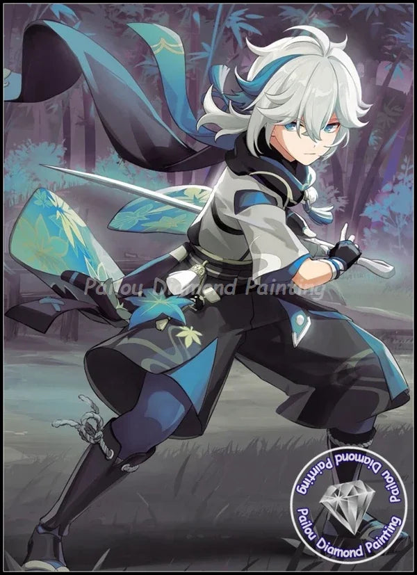 MINISO 5D DIY Diamond Painting Xiao Kazuha Wanderer Style Embroidery Square/Circular Mosaic Art Home Decoration Handmade DIY