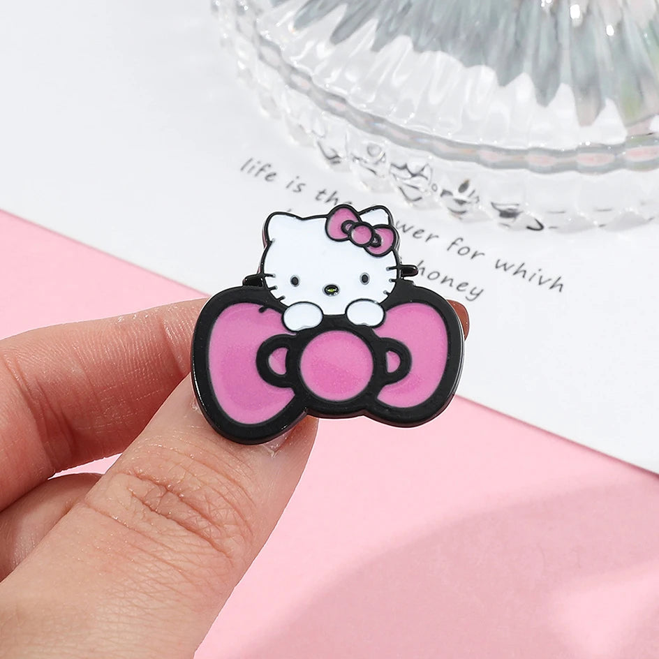 Sanrio Hello Kitty Lapel Pins For Backpacks Brooches Enamel Pin Anime Gift Kawaii Hellokitty Y2K Fashion Jewelry Accessories