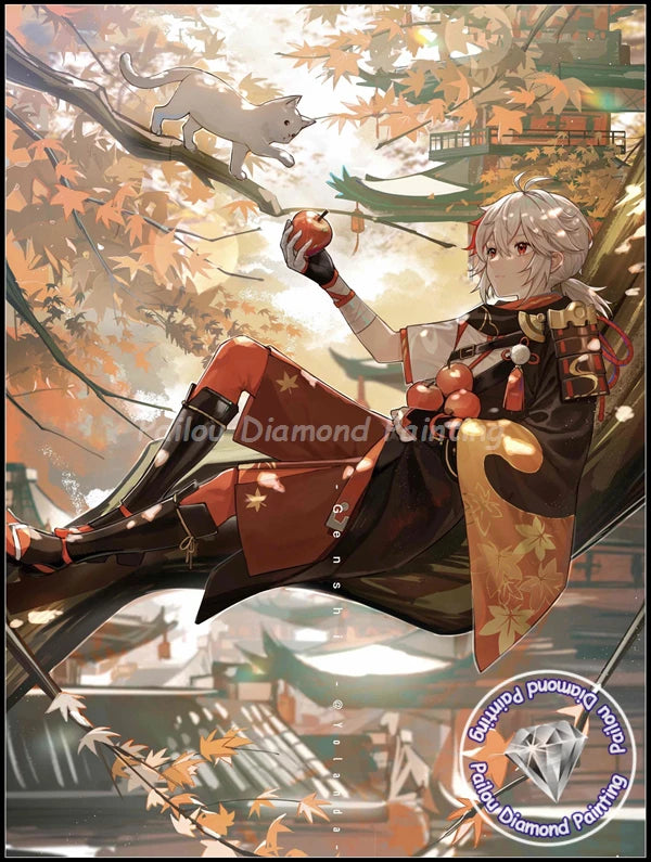 MINISO 5D DIY Diamond Painting Xiao Kazuha Wanderer Style Embroidery Square/Circular Mosaic Art Home Decoration Handmade DIY