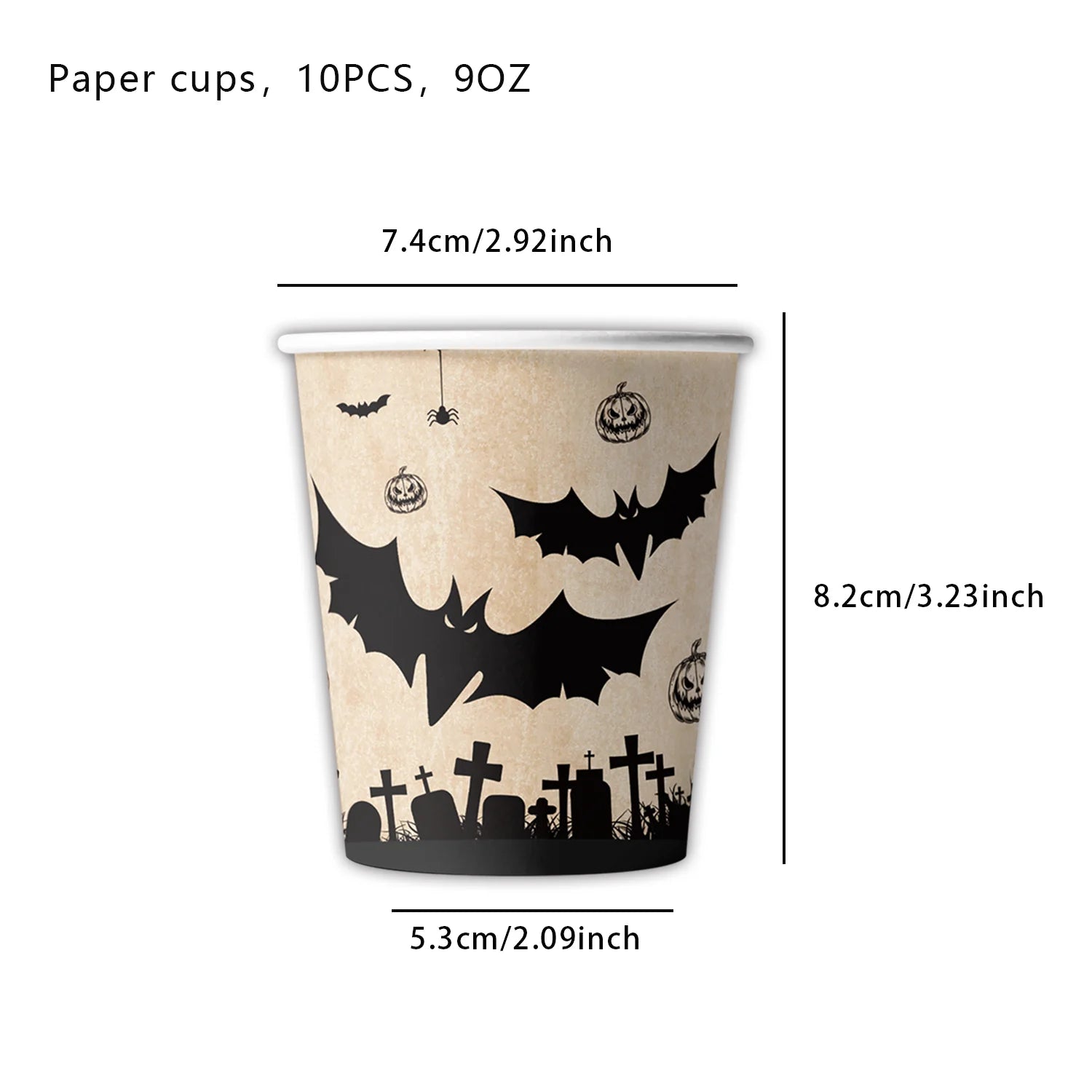 Halloween Ghost Shape Disposable Tableware Paper Plates Cups Halloween Happy Birthday Party Decoration For Home