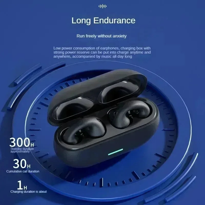 T75 Fone Bluetooth Headset 5.3 Wireless Bone Conduction Headphones  Canceling HD Call Sports Gaming Earphone