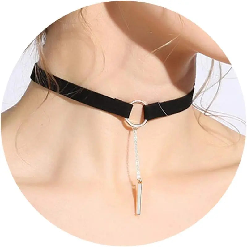 Black Necklaces for Women, Adjustable Layered Velvet Leather Lace Collar choker Necklaces, Goth Jewelry Gifts.